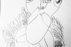 Sloth with butterfly (Color your own) - submitted by: Matt L